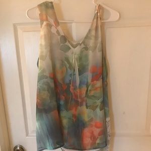 Watercolor Floral Print top
